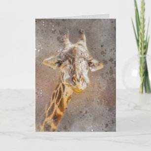 Giraffe Safari Jungle Animal All Occasion Blank Holiday Card