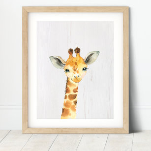 Giraffe Safari Jungle Nursery Art Print