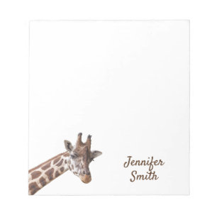 Giraffe Safari Personalised Name Notepad