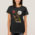Giraffe Santa Sleigh Flying Funny Magical Christma T-Shirt<br><div class="desc">Giraffe Santa Sleigh Flying Funny Magical Christmas</div>