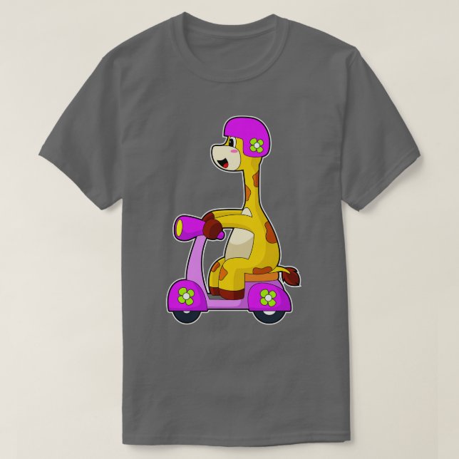 Giraffe Scooter T-Shirt (Design Front)