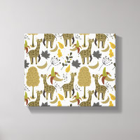 Giraffe seamless pattern yellow white tall
