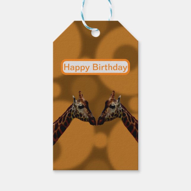 Giraffe Self Reflection,  Gift Tags (Front)