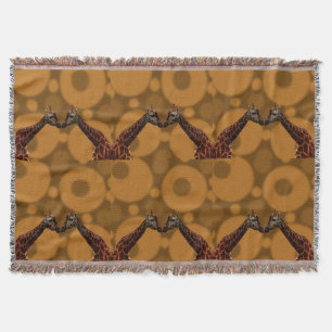 Giraffe Self Reflection, Throw Blanket