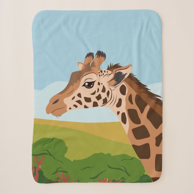 Giraffe Sherpa Blanket (Front)