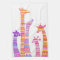Giraffe Silhouettes in Colourful Tribal Print