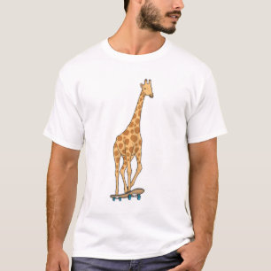 Giraffe Skater Skateboard T-Shirt
