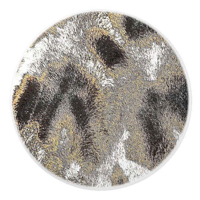 GIRAFFE SKIN PATTERN CERAMIC KNOB (Front)