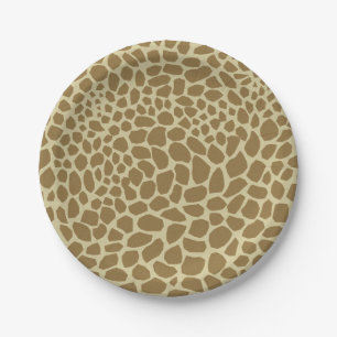 Giraffe Skin Pattern Paper Plate