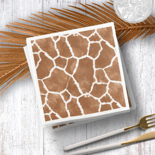 Giraffe Skin Pattern Saddle Brown ID1152 Napkin