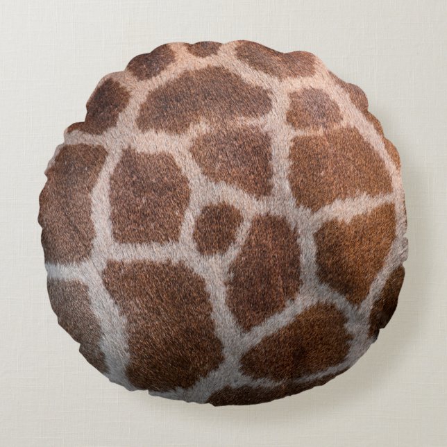 Giraffe skin texture round cushion (Front)