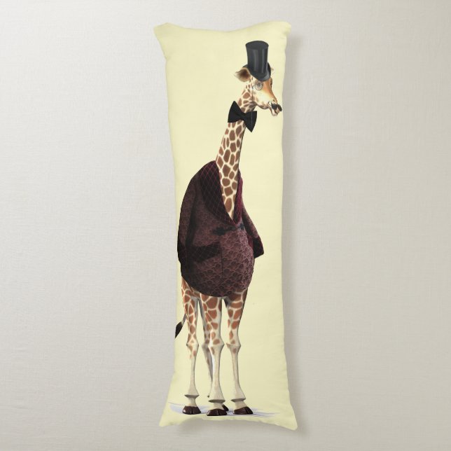 Giraffe Smoking Jacket Body Cushion (Front Vertical)