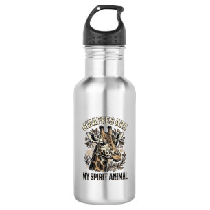 Giraffe Spirit Animal Vintage Engraving Shirt Desi 532 Ml Water Bottle