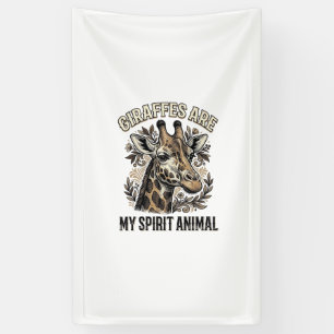 Giraffe Spirit Animal Vintage Engraving Shirt Desi Banner