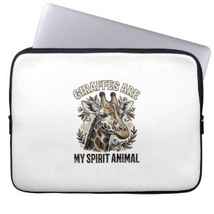 Giraffe Spirit Animal Vintage Engraving Shirt Desi Laptop Sleeve