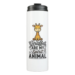 Giraffe Spirit Animal Vintage Engraving Shirt Desi Thermal Tumbler