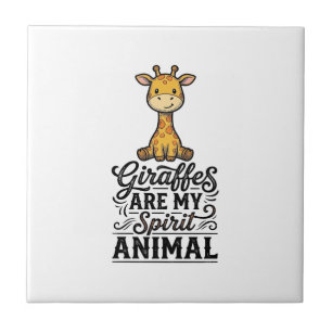Giraffe Spirit Animal Vintage Engraving Shirt Desi Tile