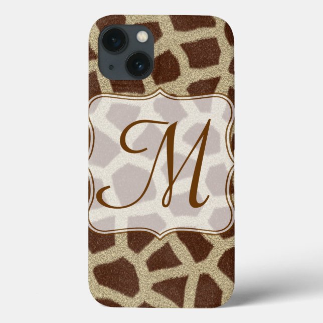 Giraffe Spot Animal Print Wild Monogram IPAD Case (Back)