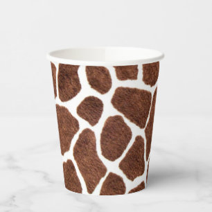 Giraffe spots paper cups