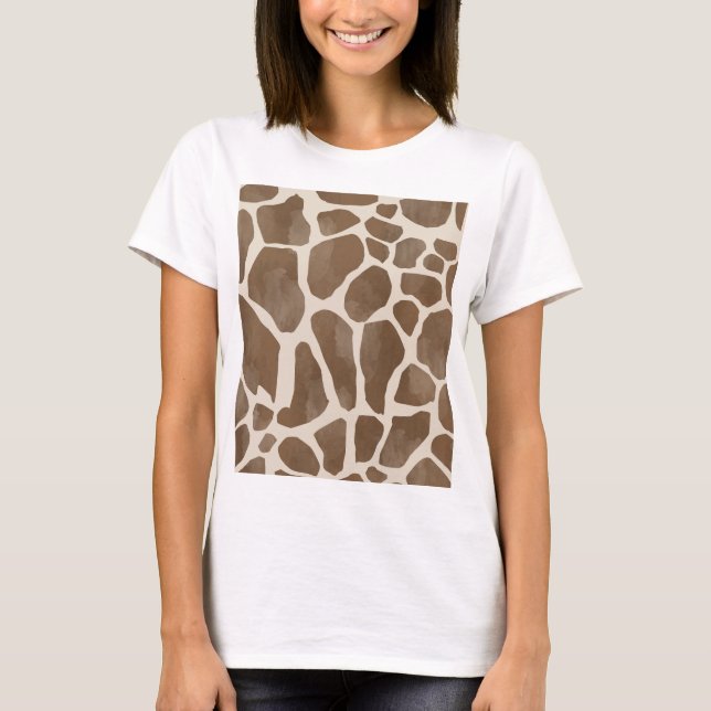 Giraffe Spots Print Pattern  T-Shirt (Front)