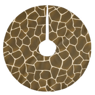 Giraffe Spots Wild Safari Style Animal Skin Brushed Polyester Tree Skirt
