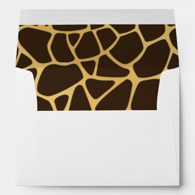 Giraffe Spotted Background Envelopes (Back (Bottom))