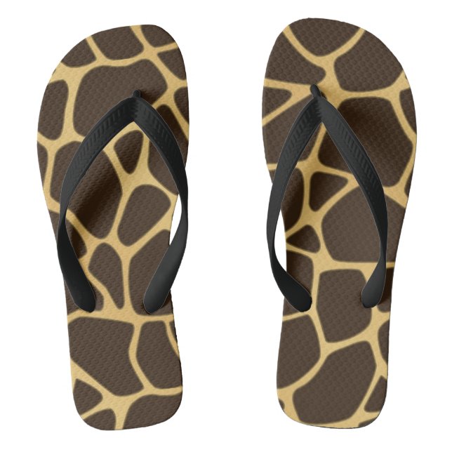 Giraffe Spotted Background Jandals (Footbed)