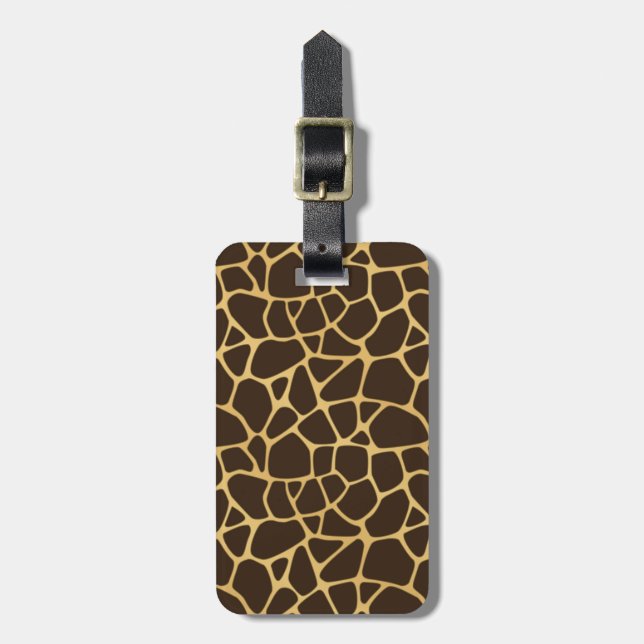 Giraffe Spotted Background Luggage Tag (Front Vertical)