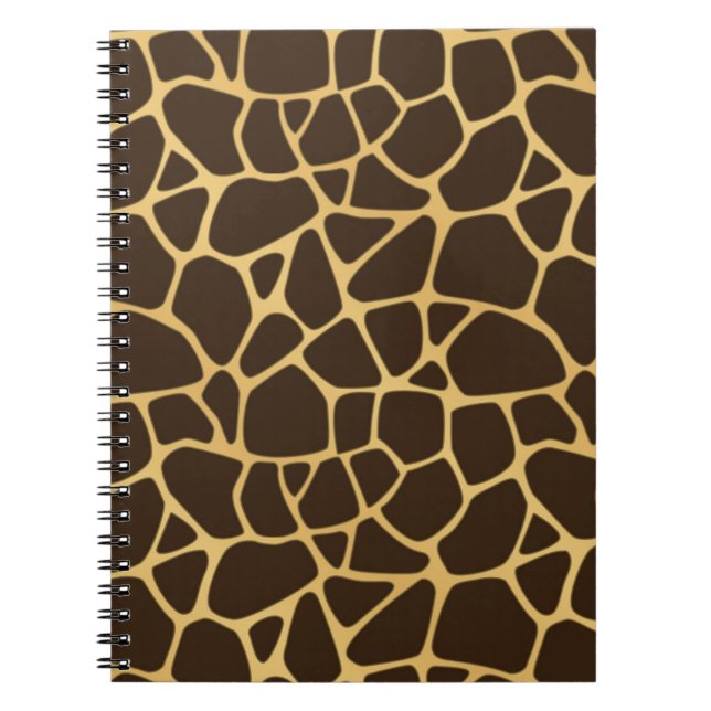 Giraffe Spotted Background Spiral Notebook (Front)