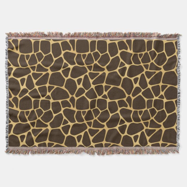 Giraffe Spotted Background Throw Blanket (Front)