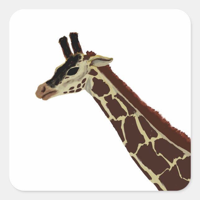 Giraffe Square Sticker (Front)