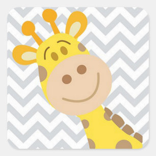 Giraffe Square Sticker