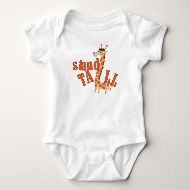 Giraffe Stand Tall Baby Bodysuit (Front)