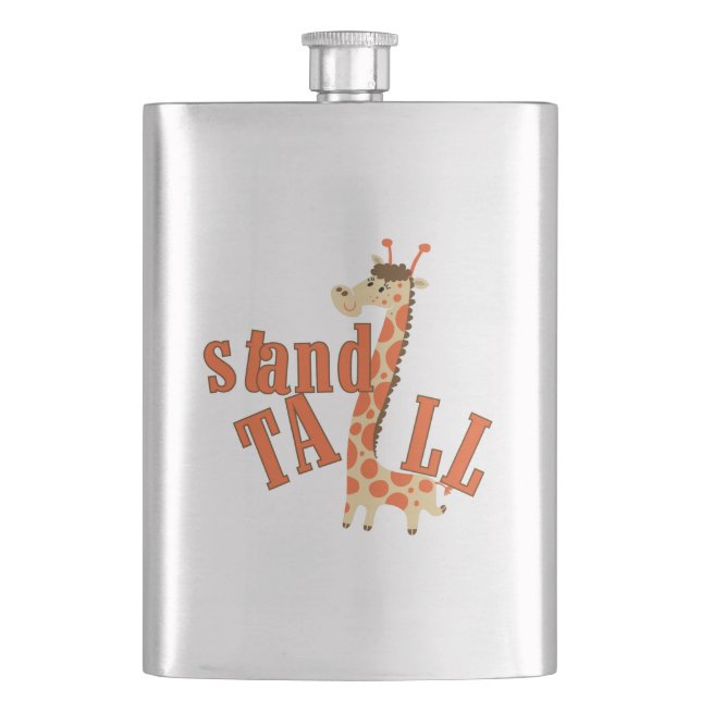 Giraffe Stand Tall Hip Flask (Front)