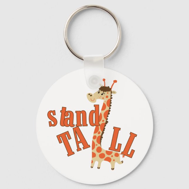 Giraffe Stand Tall Key Ring (Front)