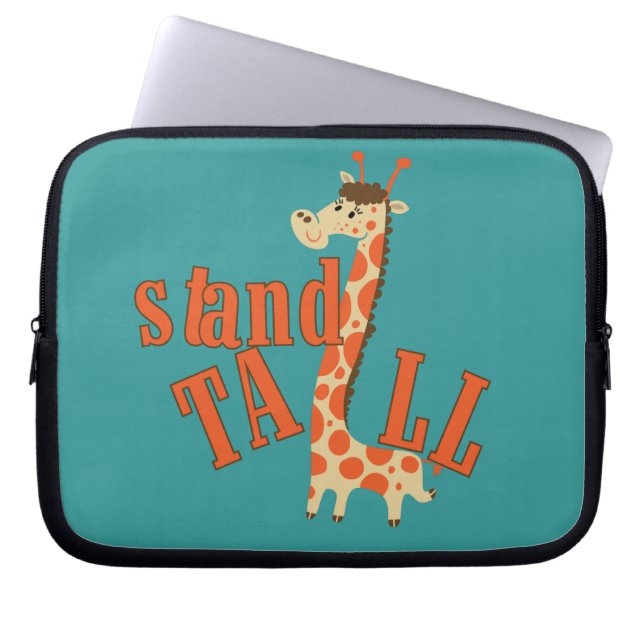 Giraffe Stand Tall Laptop Sleeve (Front)