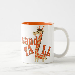 Giraffe Stand Tall Two-Tone Coffee Mug
