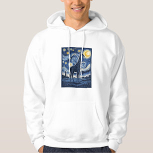 Giraffe Starry Night Vintage Hoodie
