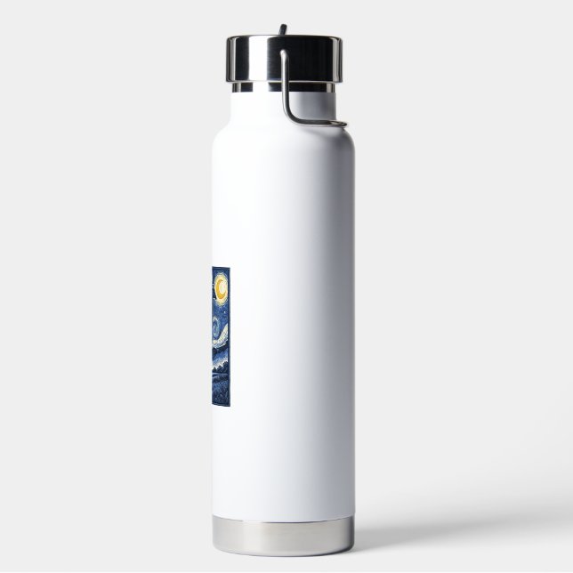 Giraffe Starry Night Vintage Water Bottle (Left)