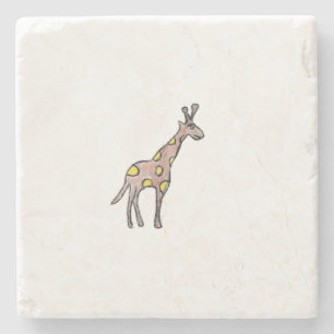 Giraffe stone coaster