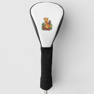 Giraffe Strawberries and Flowers Graphic Cute Gira Golf Head Cover