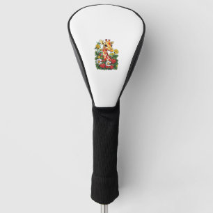 Giraffe Strawberries and Flowers Graphic Cute Gira Golf Head Cover