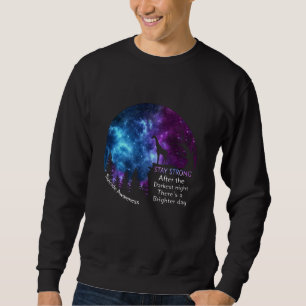Giraffe Suicide Awareness Stay Strong Giraffe Gift Sweatshirt