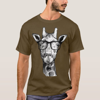 Giraffe Sunglasses Zoo Animal Lovers Safari Giraff T-Shirt