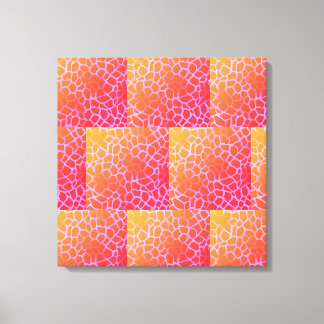 Giraffe Sunset Abstract Pattern Canvas Print