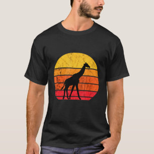 Giraffe Sunset Wildlife Safari African Animals T-Shirt