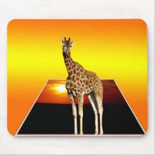 Giraffe Sunshine Popout  Art, Mouse Pad