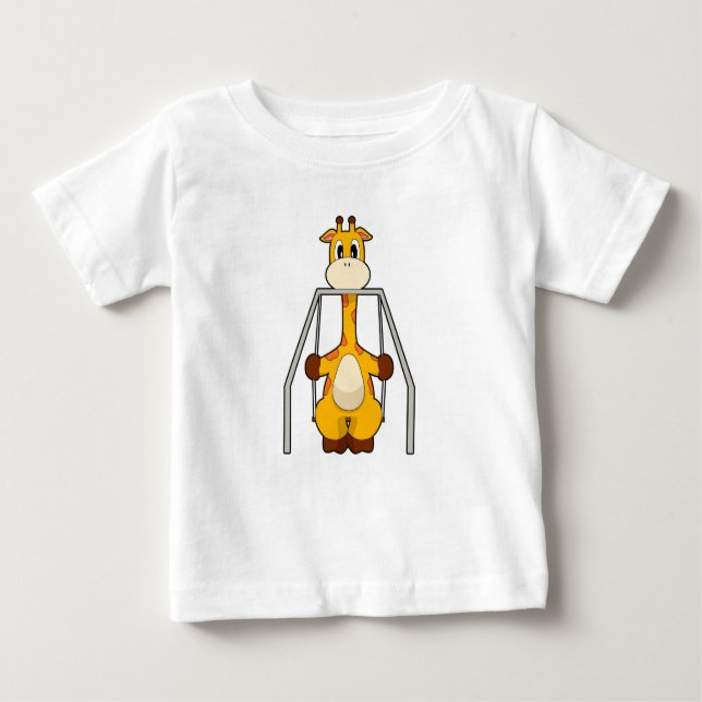 Giraffe Swing Baby T-Shirt (Front)