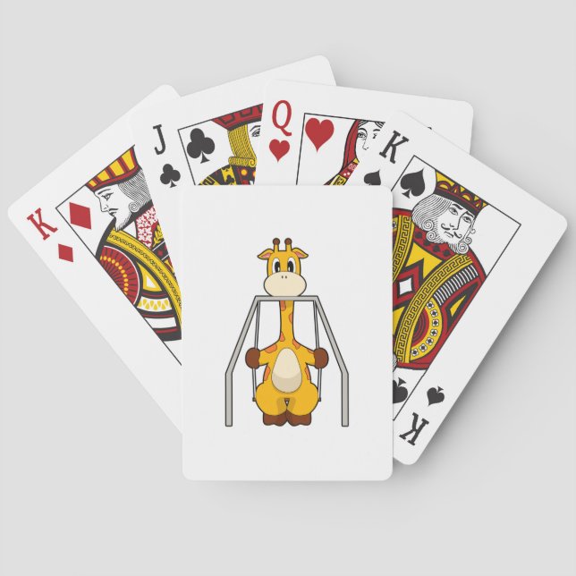 Giraffe Swing Playing Cards (Back)
