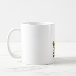 Giraffe Tangled Christmas Lights Funny Coffee Mug